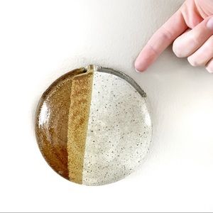 70s pottery wall pocket planter